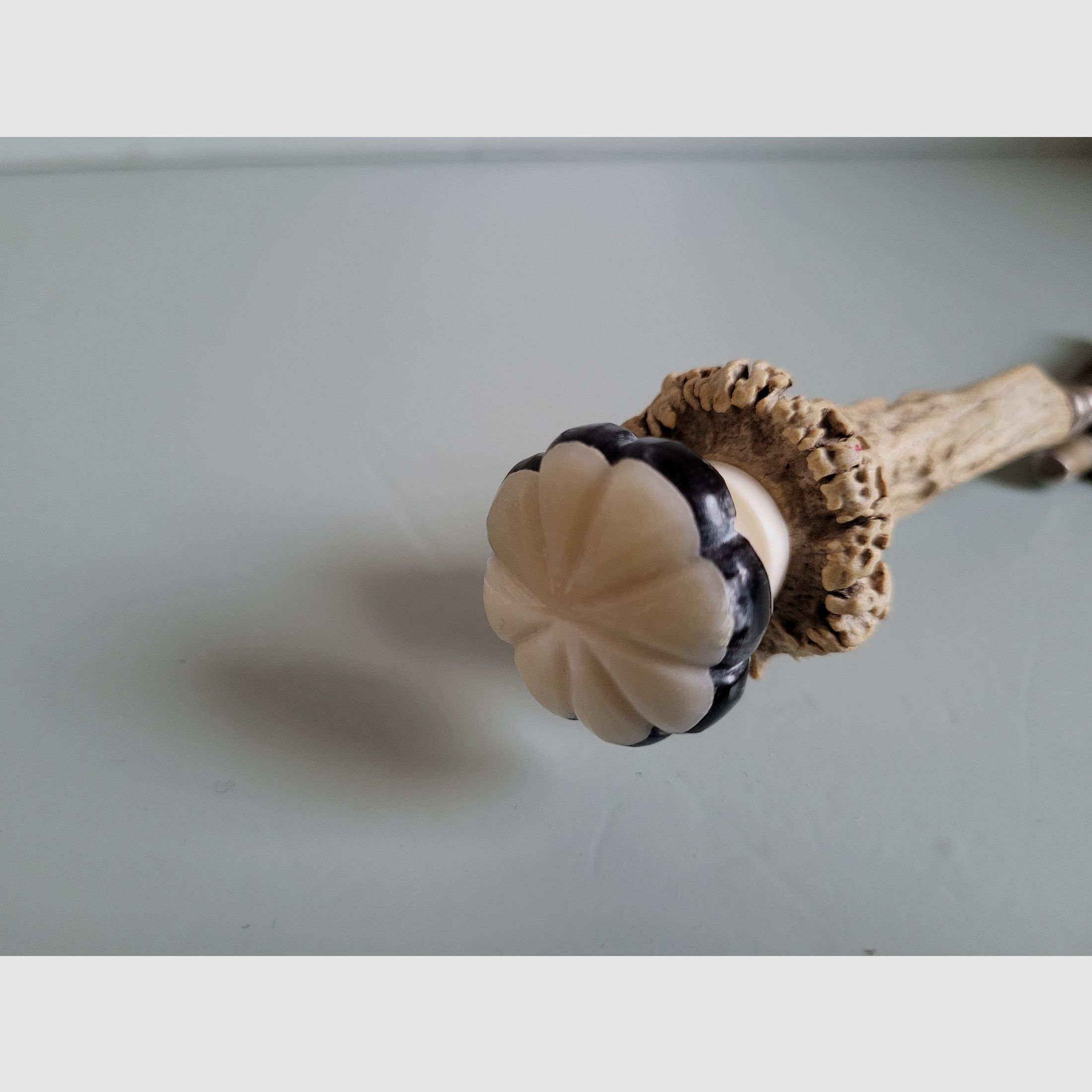 Alte  Jagd Messer . A. Küllenberg Solingen GR- 1925er Jahre - Hirschhorn Griff