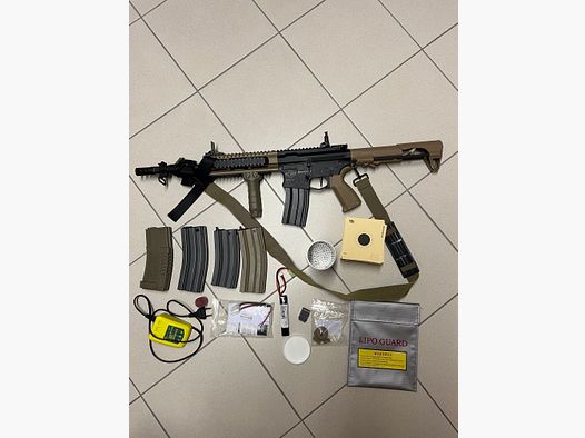 Fusil Airsoft CM16 Raider Combat Machine S-AEG L 2.0 électrique avec beaucoup d’accessoires