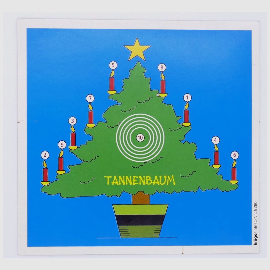 Krüger-Schießscheiben Glücksscheibe Tannenbaum bunt Schießscheiben