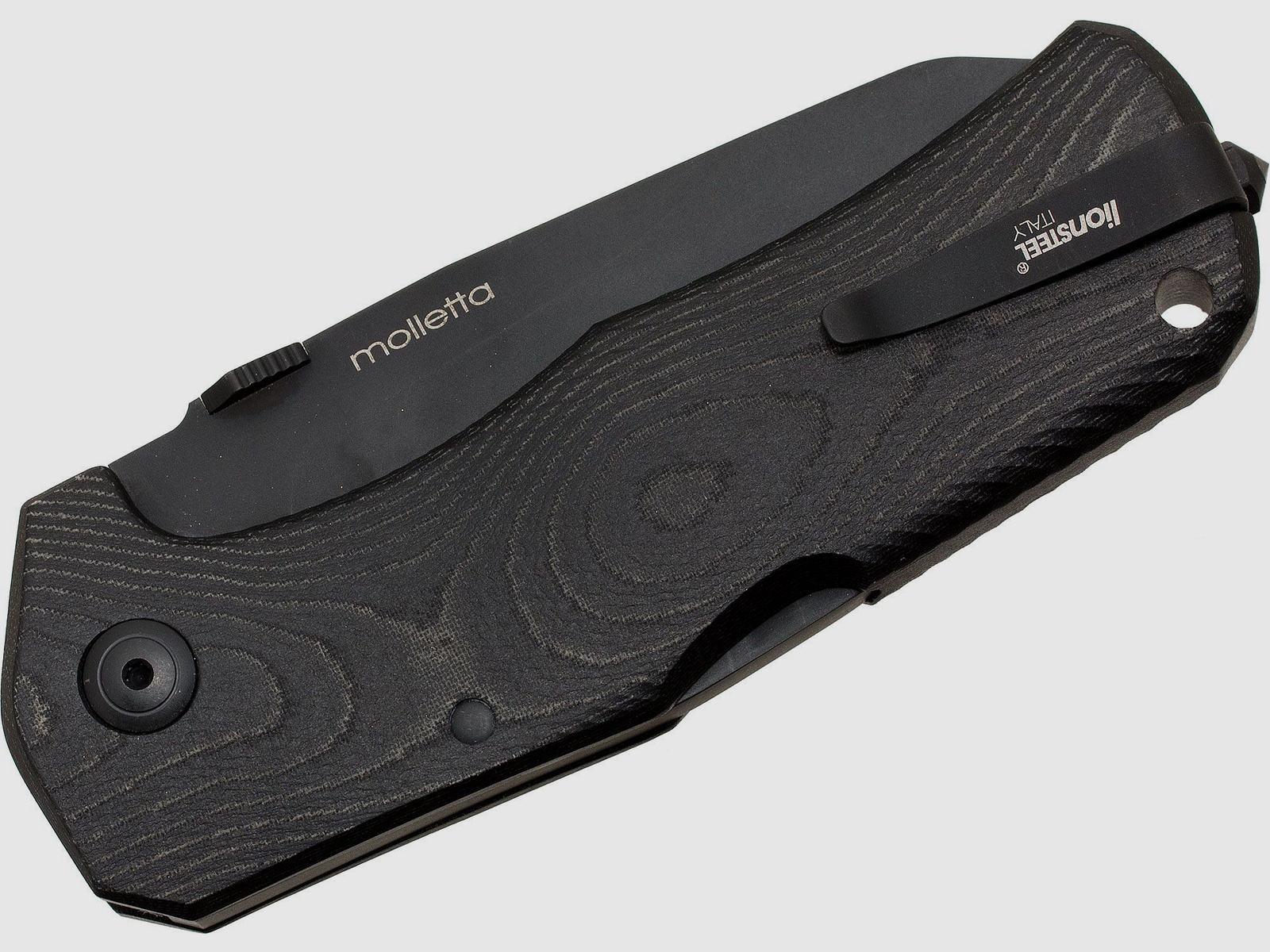 TM1 Micarta - Micarta Griff, Schwarze Klinge | 97222