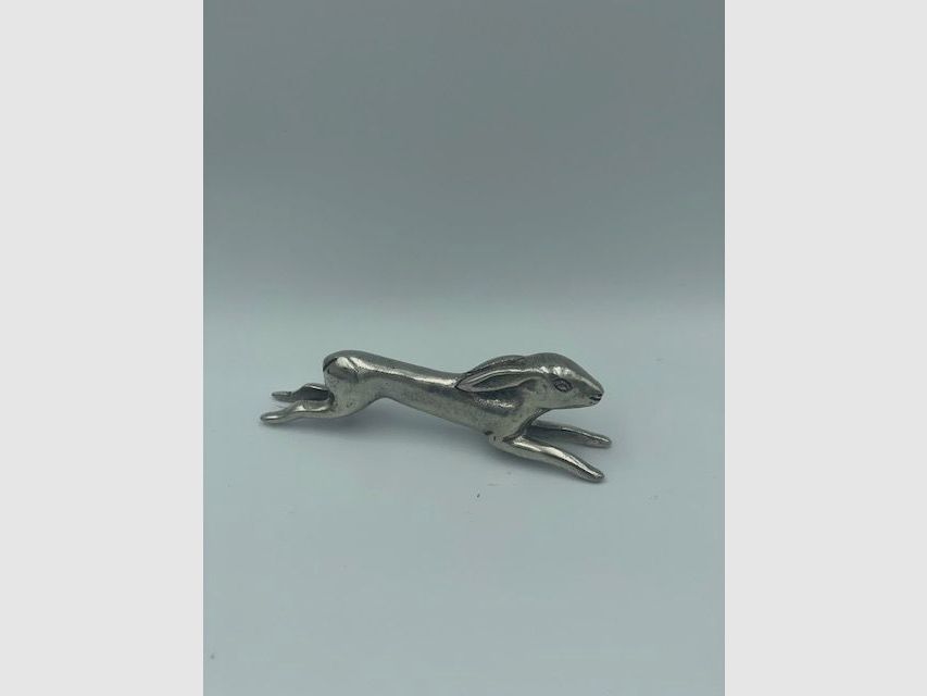 Messerbank Hase aus Zinn