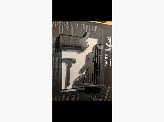 Tippmann m4 22 accessories, grip, charging handle buttstock