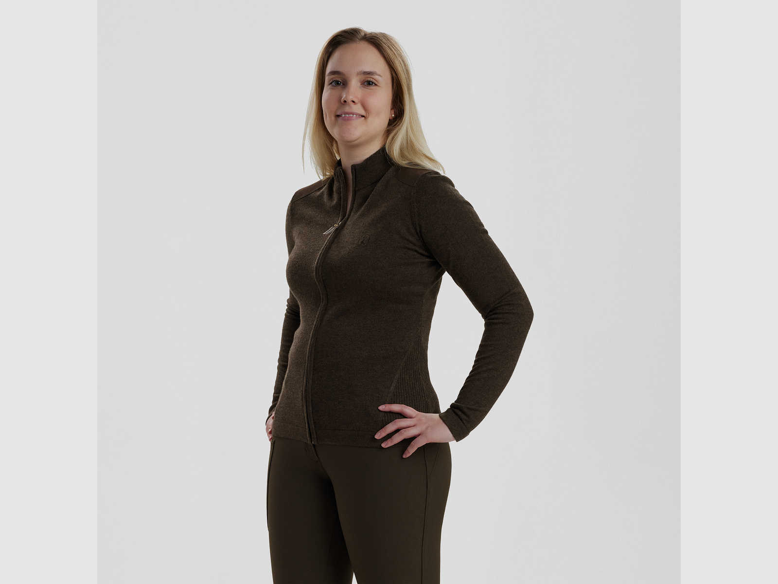 Lady Darlington gebreide cardigan - Dark Elm - Dames maat: 42