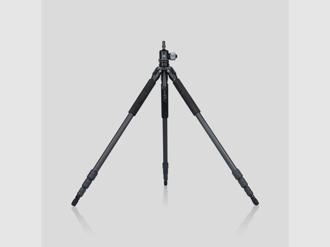 Spartan Precision Equipment Ascent Tripod™ Gen 2 Woodland mit Davros Pro Head™ und Trekkingstockgriffen