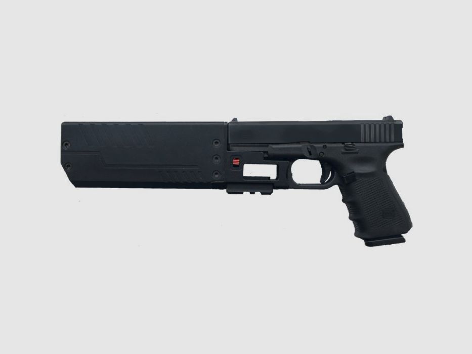 Fischer FD917 Compact Schalldämpfer schwarz für Glock 17 Gen3 & 4, Bild 3 von 4