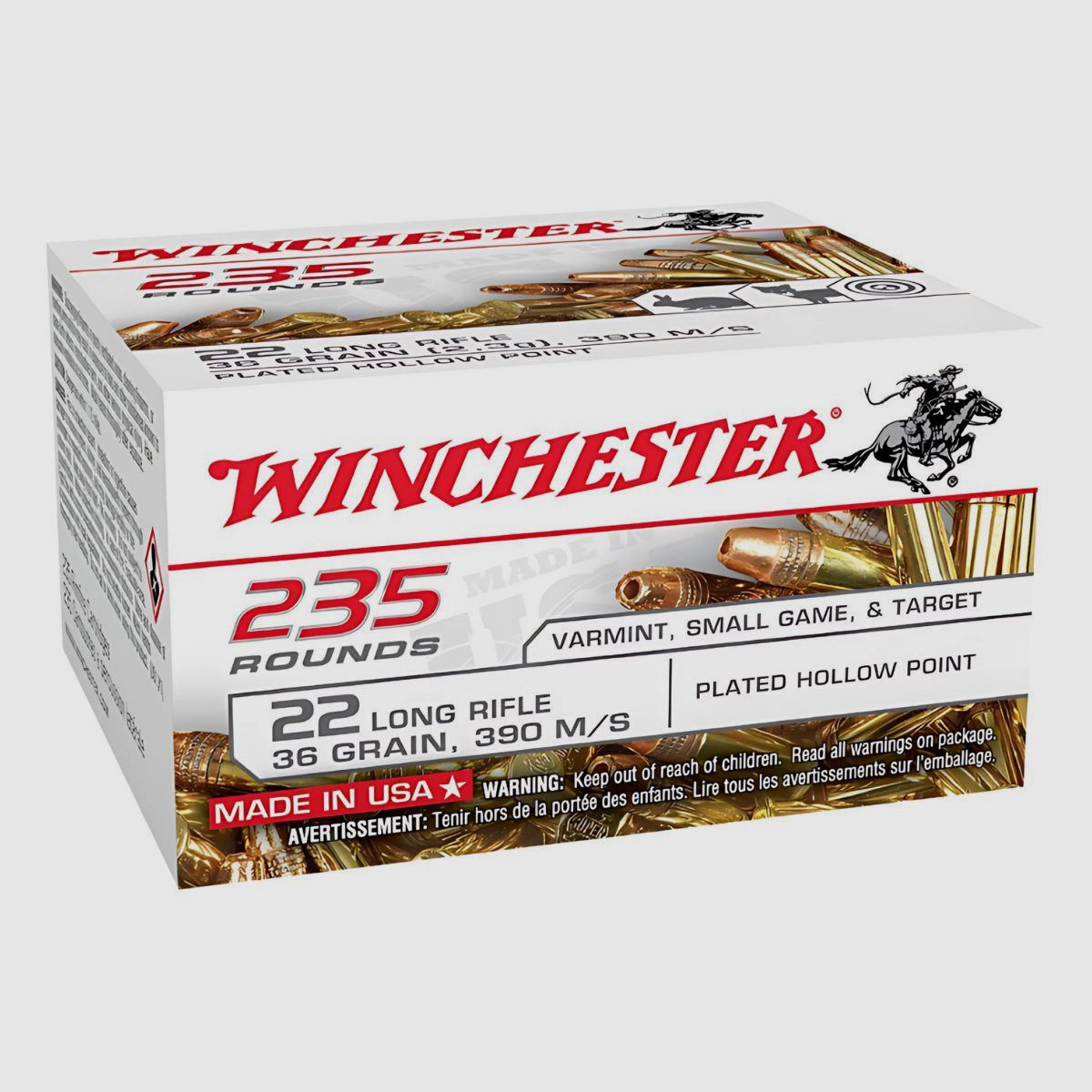 .22 LR Winchester Super-X LHP Copper 36gr, image 1 of 2