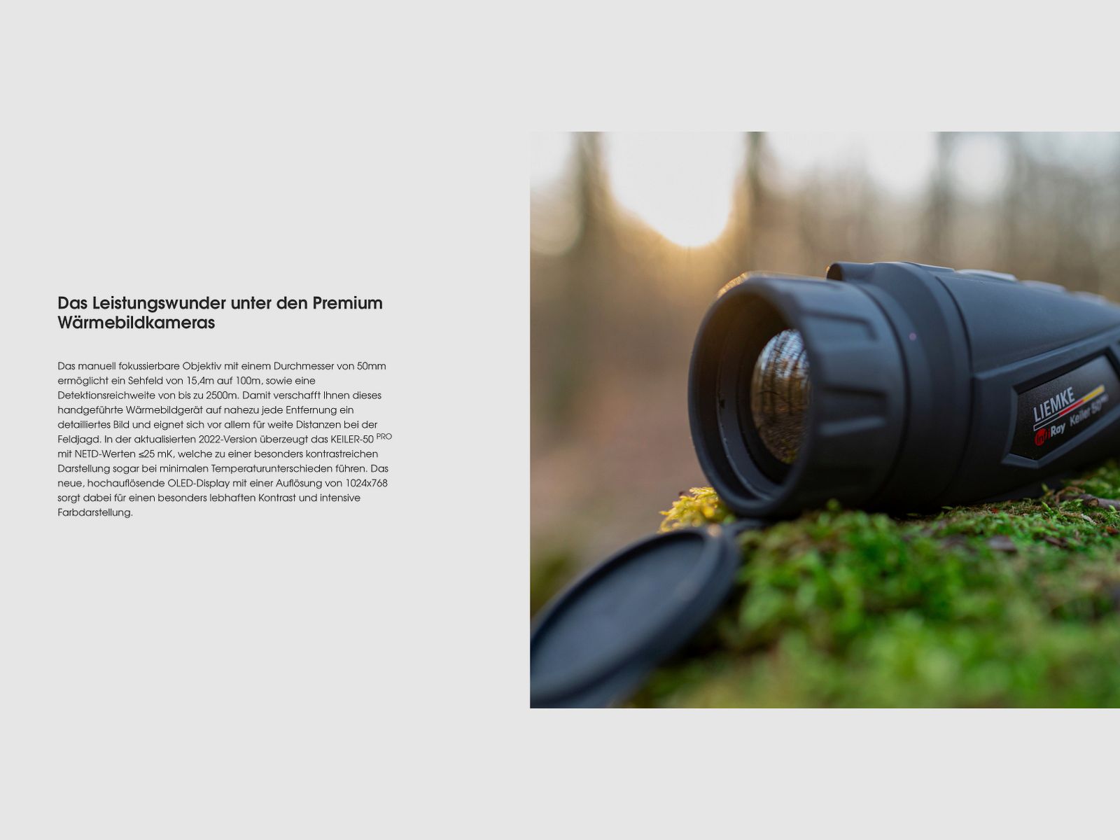 Liemke Keiler 50 PRO thermal imaging camera 2022 with strap and 12µm detector