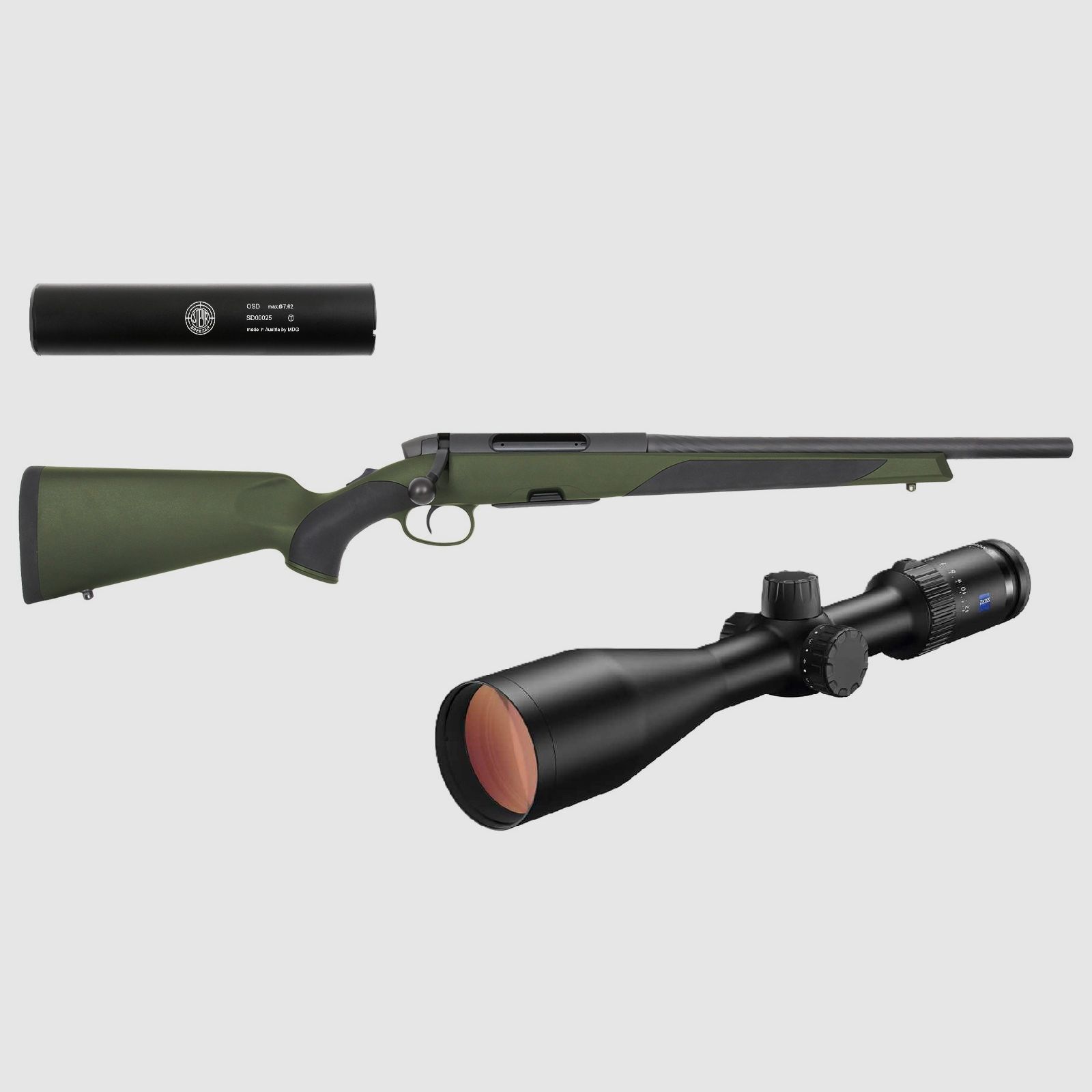 Steyr Mannlicher SM12 SX Compact, with Zeiss Conquest V4 3-12x56