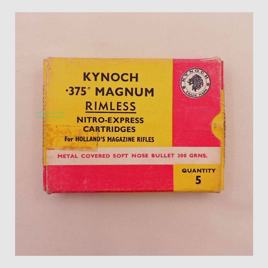 Kynoch, Angleterre cartouches de fusil .375MagRimless