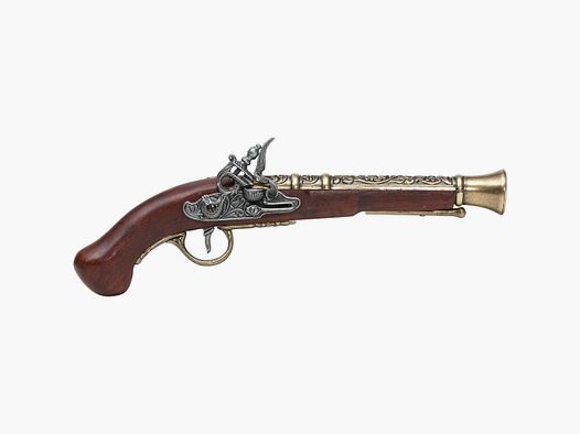 Pistola pirata decorativa medioevale a pietra focaia