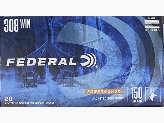 Federal .308Win PowerShok 150grs - 200 Schuss