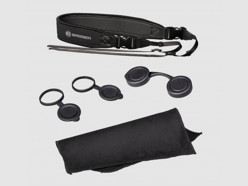 BRESSER 1721035 Pirsch ED 10x34 prismáticos recubiertos de fase con bolsa y correa