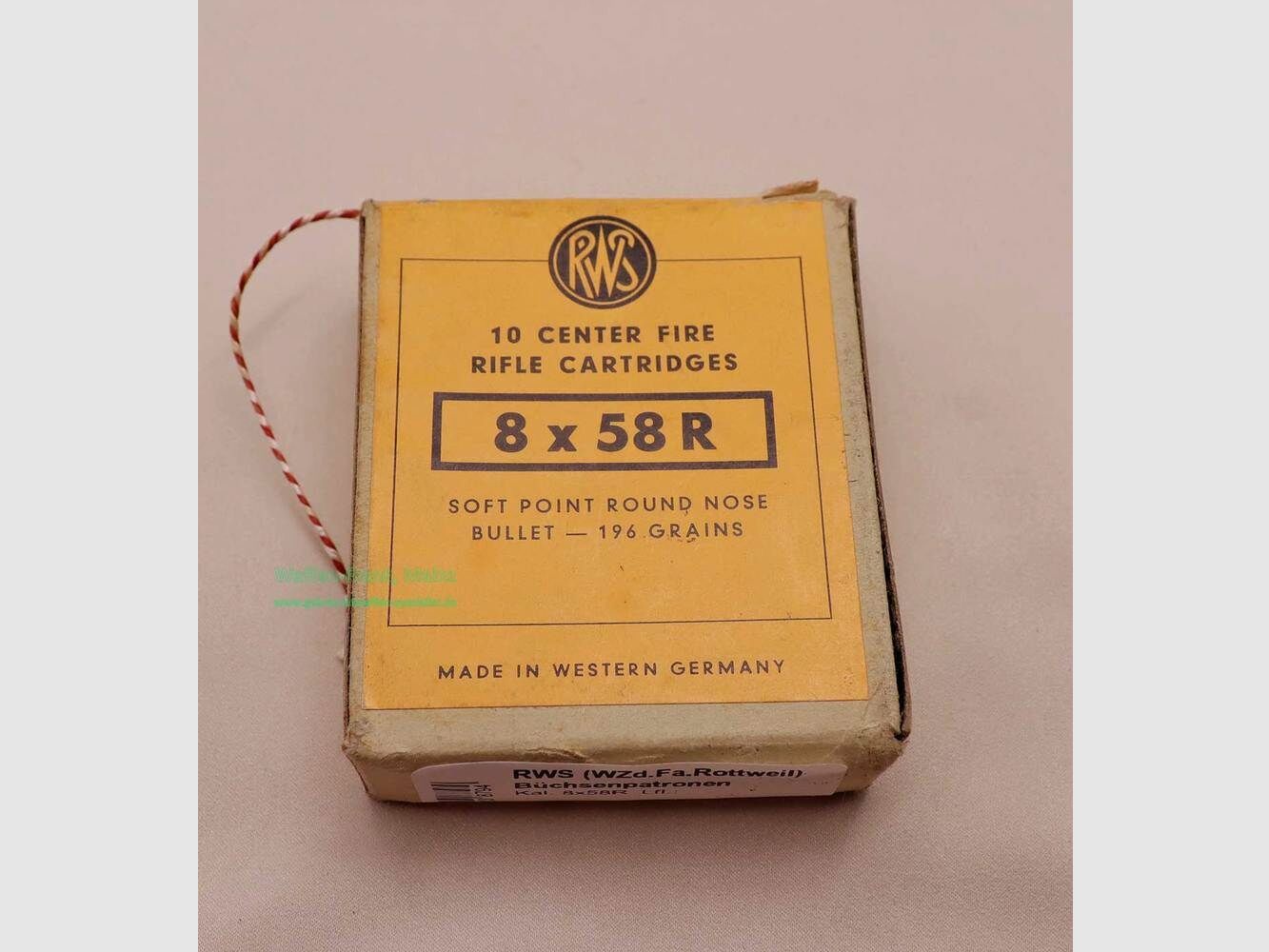 RWS (WZd.Fa.Rottweil) geweerpatronen 8x58R