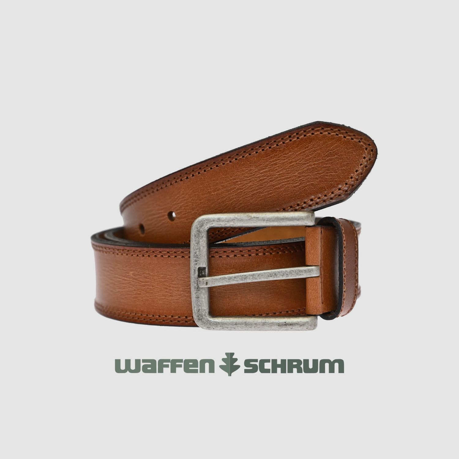 Buttermaker leren riem cognac
