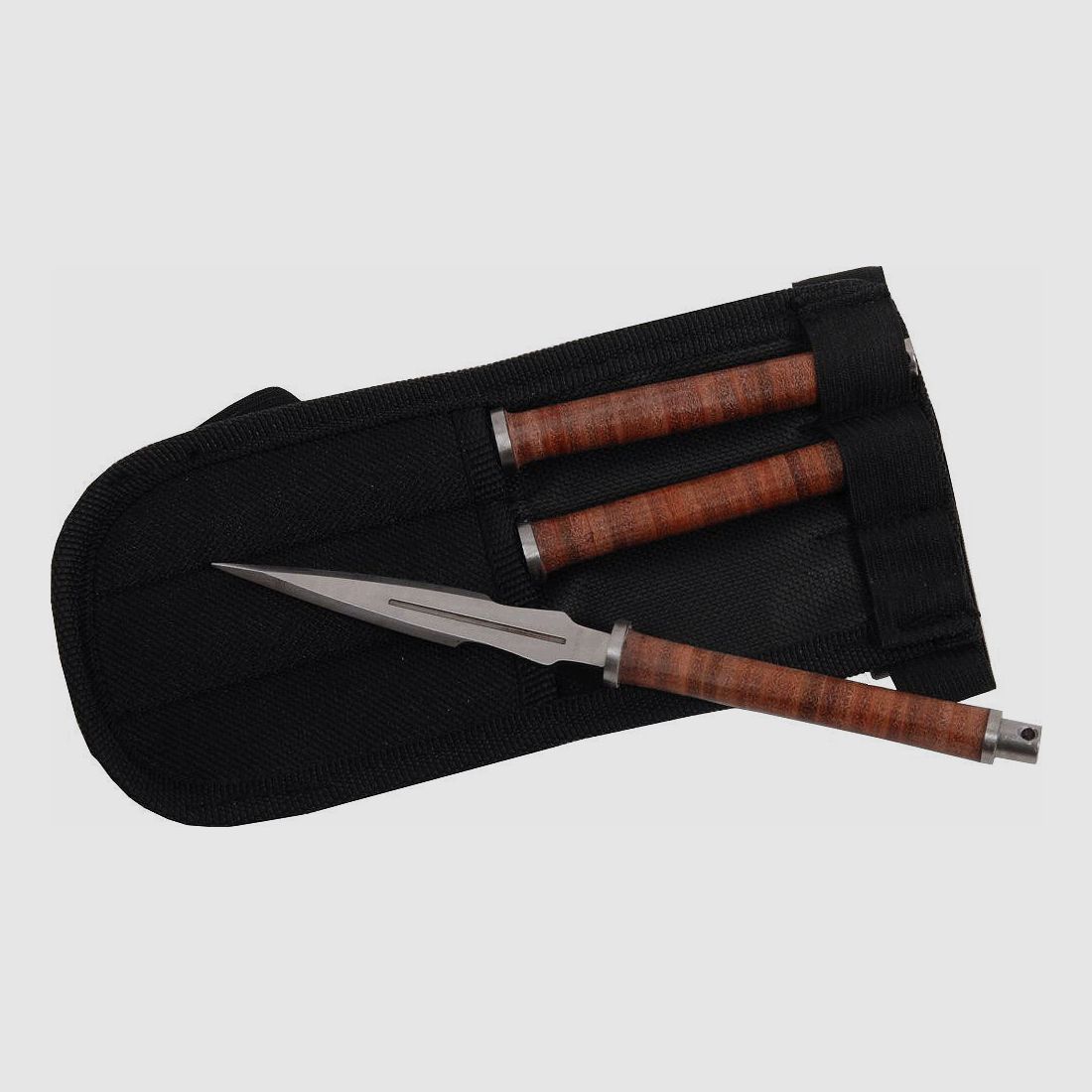 Kunai throwing knife set with double-edged blade