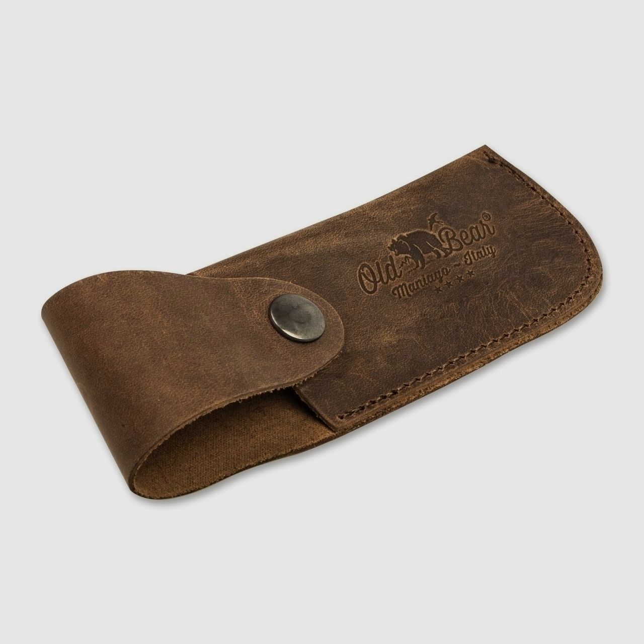 Grand étui en cuir brun XL