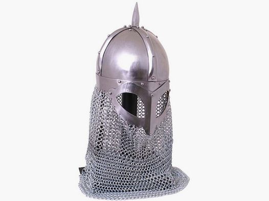 Viking helmet with chain attachment