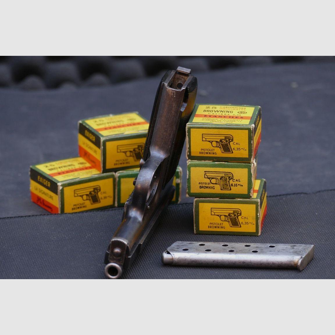 Mauser 1910, 765mm Browning, Ersatzteilträger, Lauf aufgebaucht.