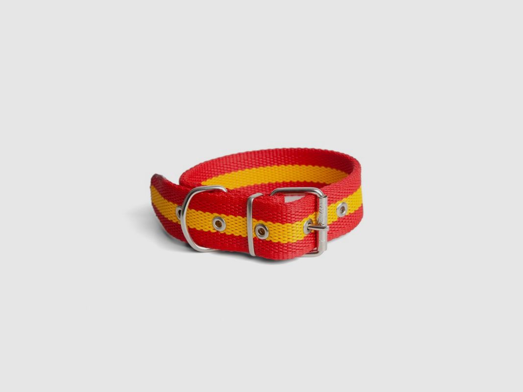 Halsband aus verstärktem Nylon mit Spanienflagge
