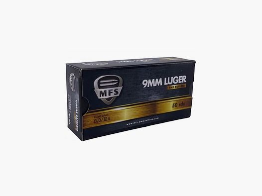 50 cartucce MFS cal 9X19 124gr FMJ