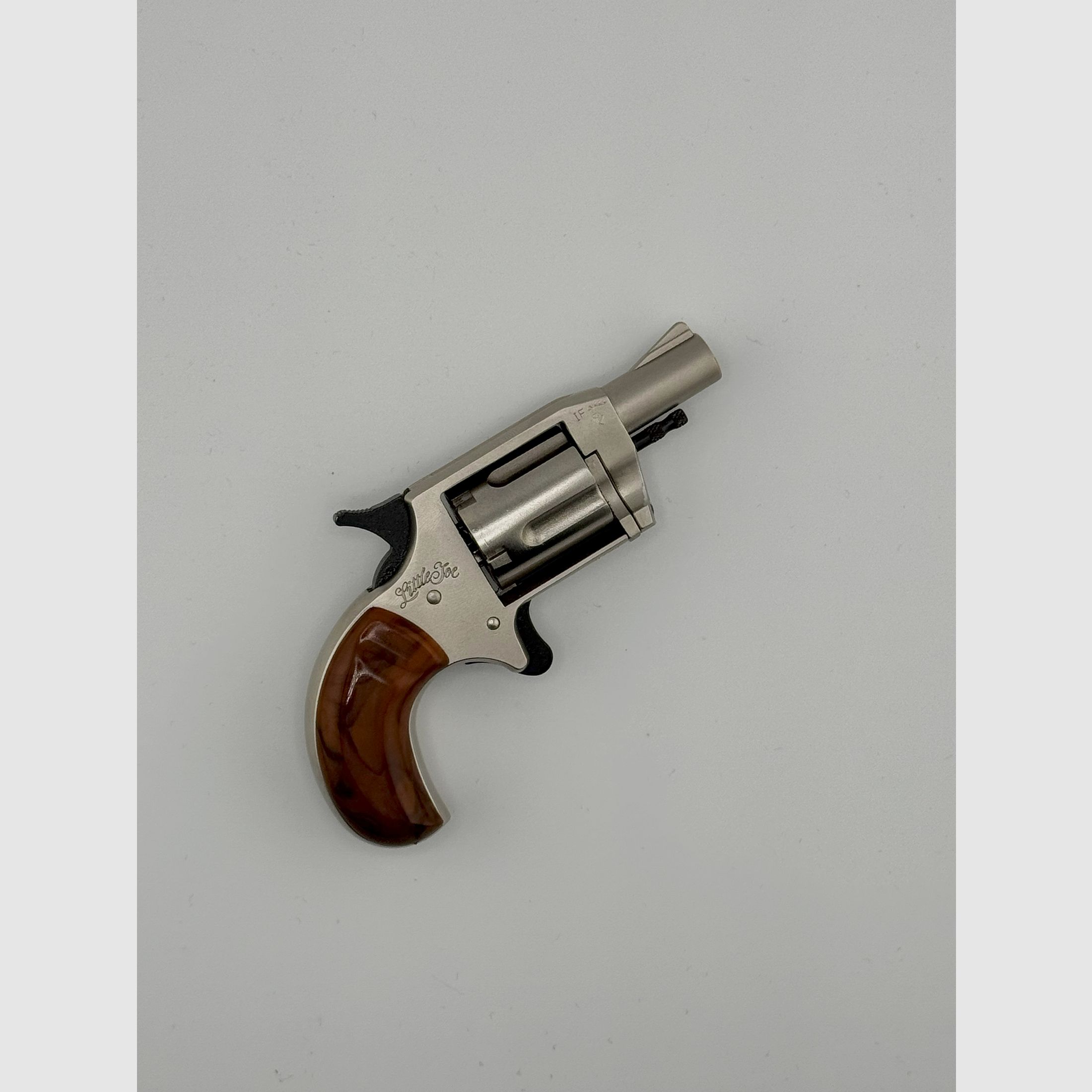Röhm Little Joe nickel-plated - PTB 380 - Year of proof 1985 - Caliber 22 long blank firing
