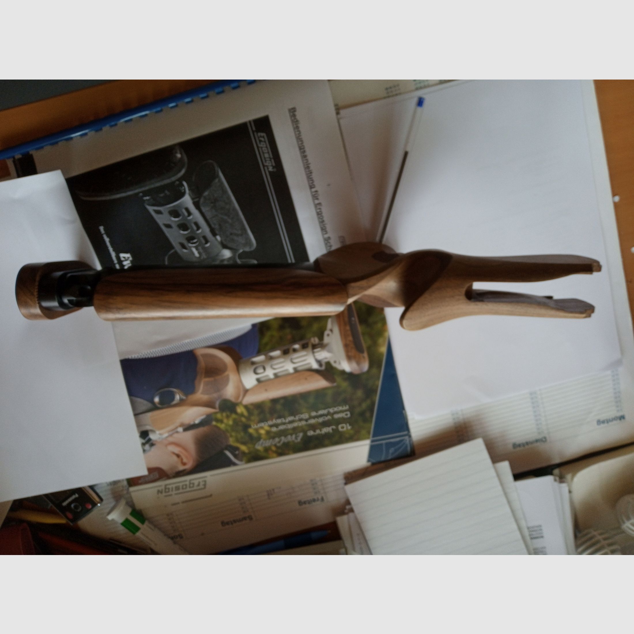 Ergosin, disigned by W. Nill, Flintenschaft für Blaser F3