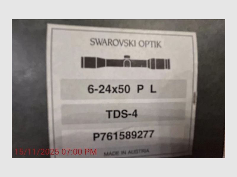 Swarovski scope 6-24x50 P L