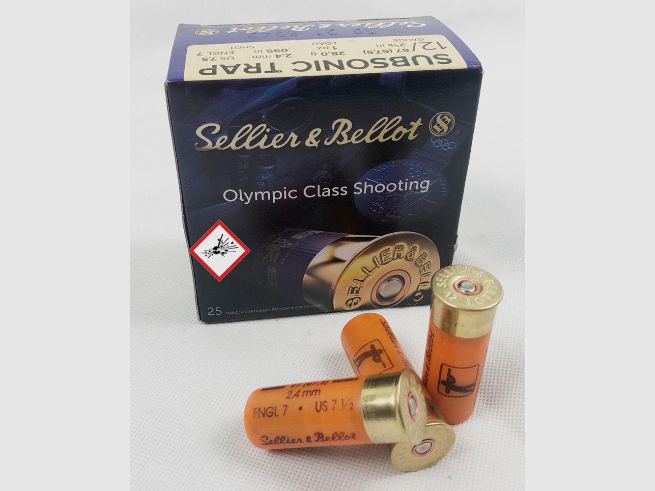 Sellier & Bellot shotgun cartridge subsonic trap 12/67 28g
