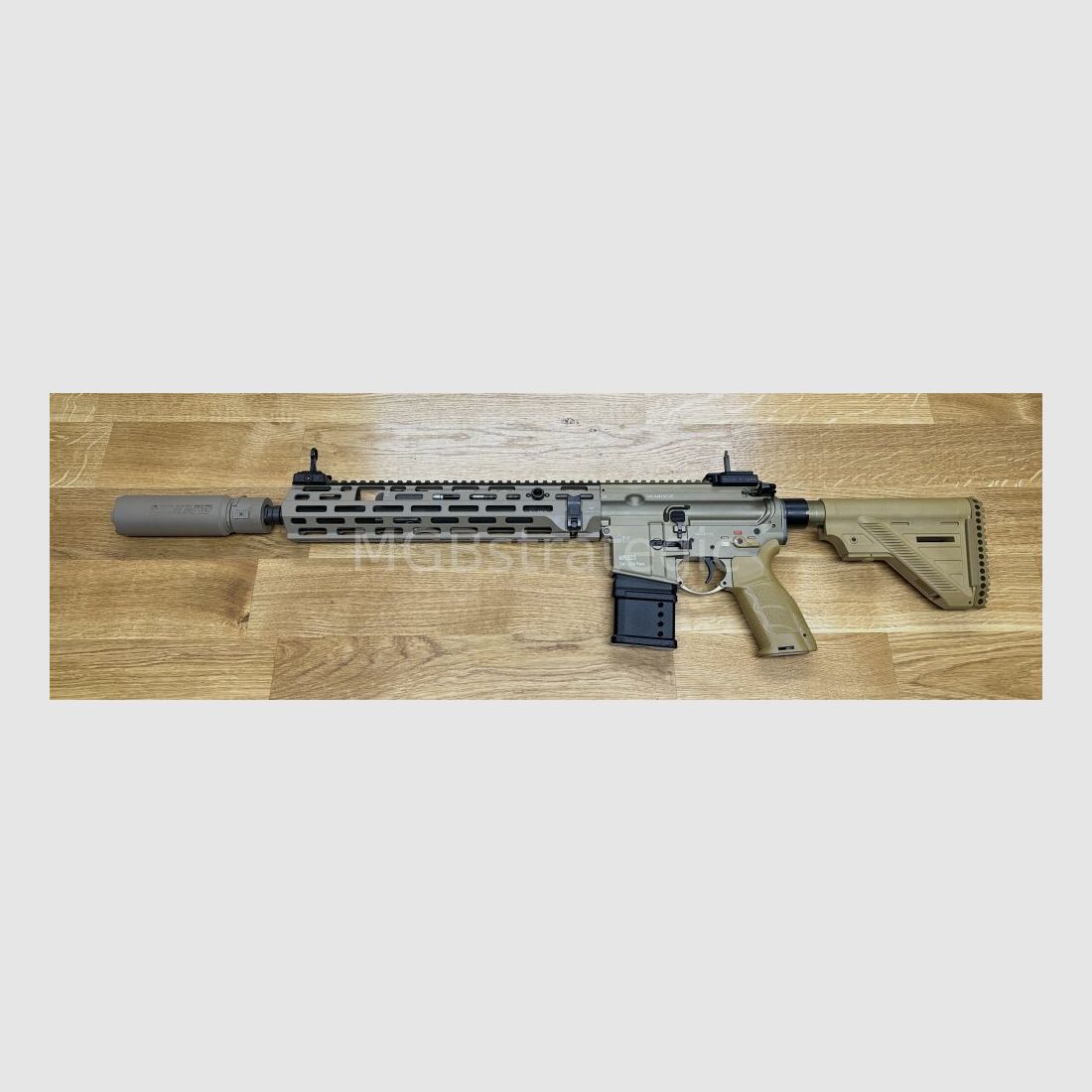 Heckler & Koch MR223 A3 Slim-Line 14.5" barrel - M-LOK handguard semi-automatic rifle .223Rem - long M-LOK handguard - many other H&K tuning parts - similar to KSK G95K - civilian version H&K G95K with G95K upgrades / HK416 H&K 416 / MR 223 A3
