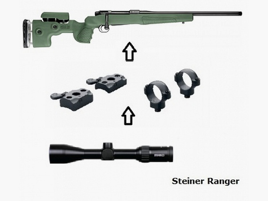 Mauser M18 Fenris + Steiner Ranger 4 2,5-10x50 + Montage + ... Compleet pakket