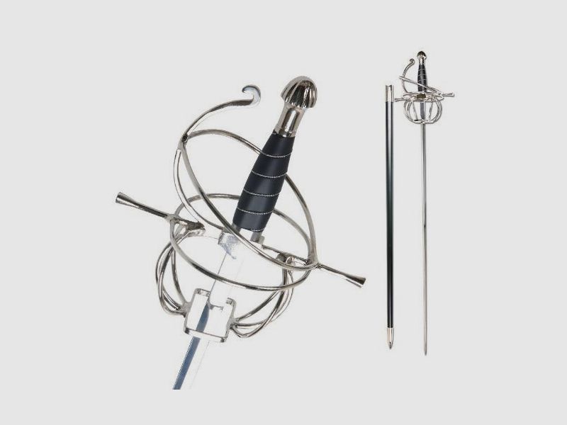 Renaissance rapier z zakrzywioną osłoną