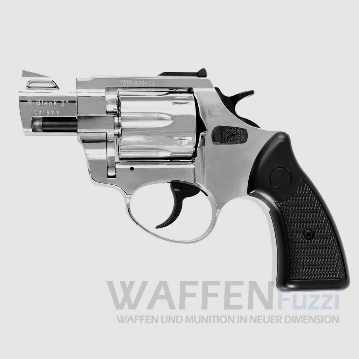 Pistola de fogueo Zoraki R2 cromada 2 pulgadas calibre 9mm
