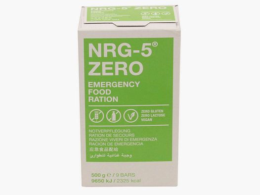 NRG-5 ZERO alimentazione di emergenza, 500g (9 barrette)
