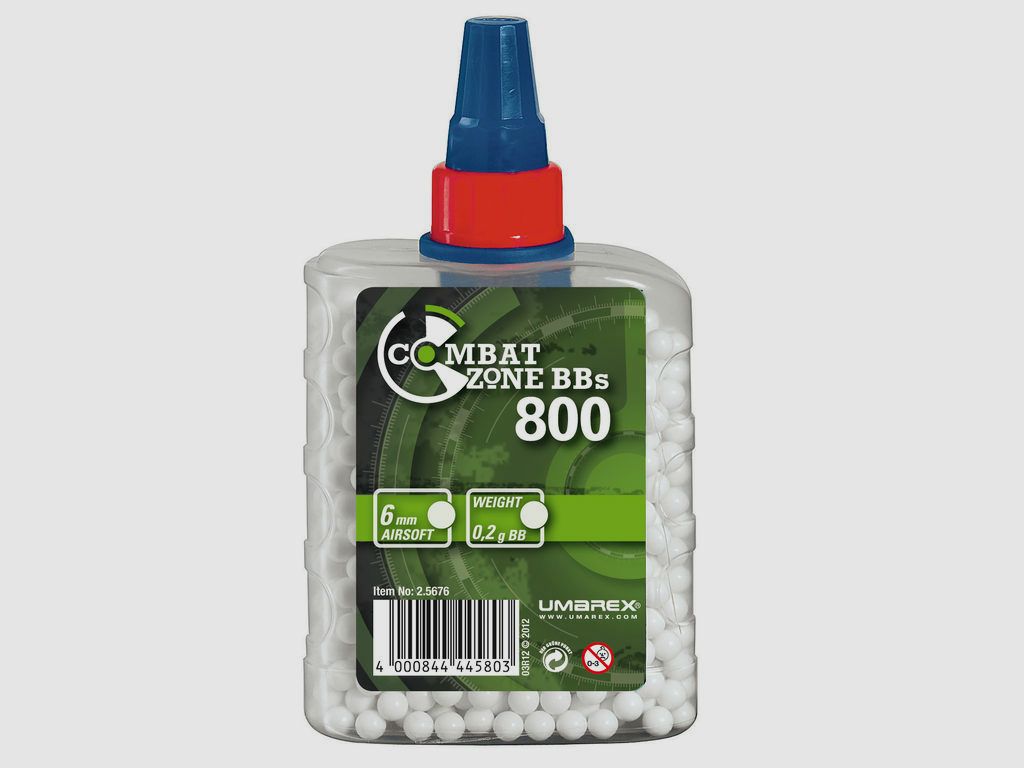 Airsoft Ammunition Umarex COMBAT ZONE BB-Combat Zone-White-6mm-0.2-800 pcs, image 2 of 2