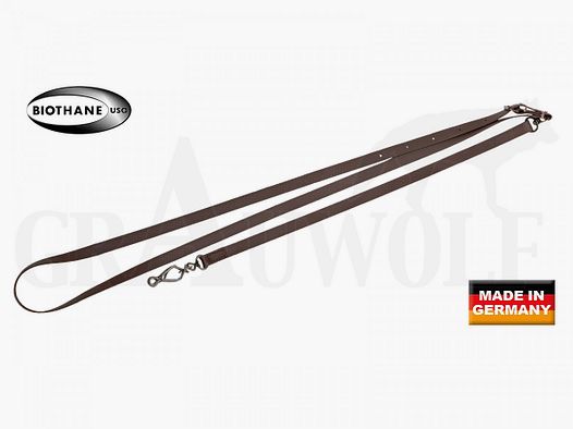 AKAH Umhängeleine BioThane Hundeleine braun 165 cm
