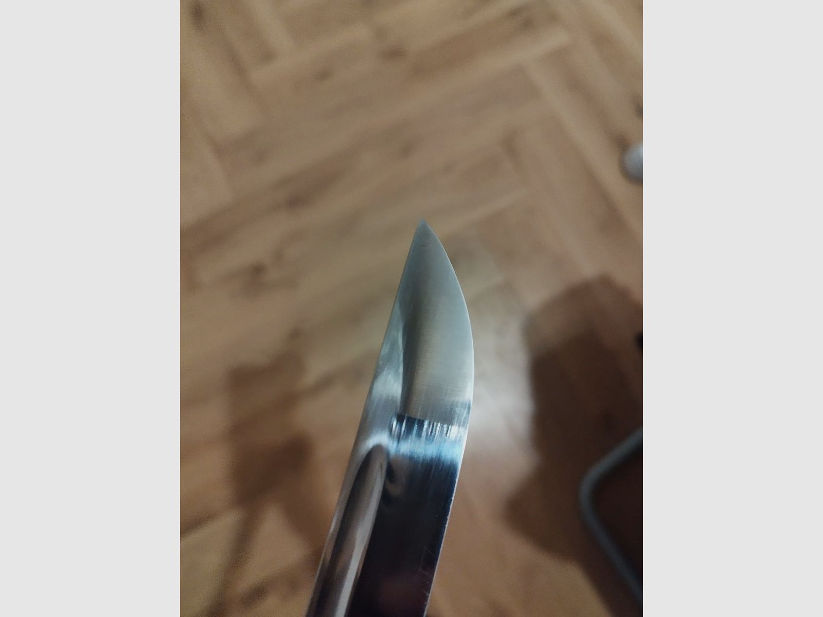 Katana azul con hoja afilada de acero para muelles 9260 Saya con acabado Ishime