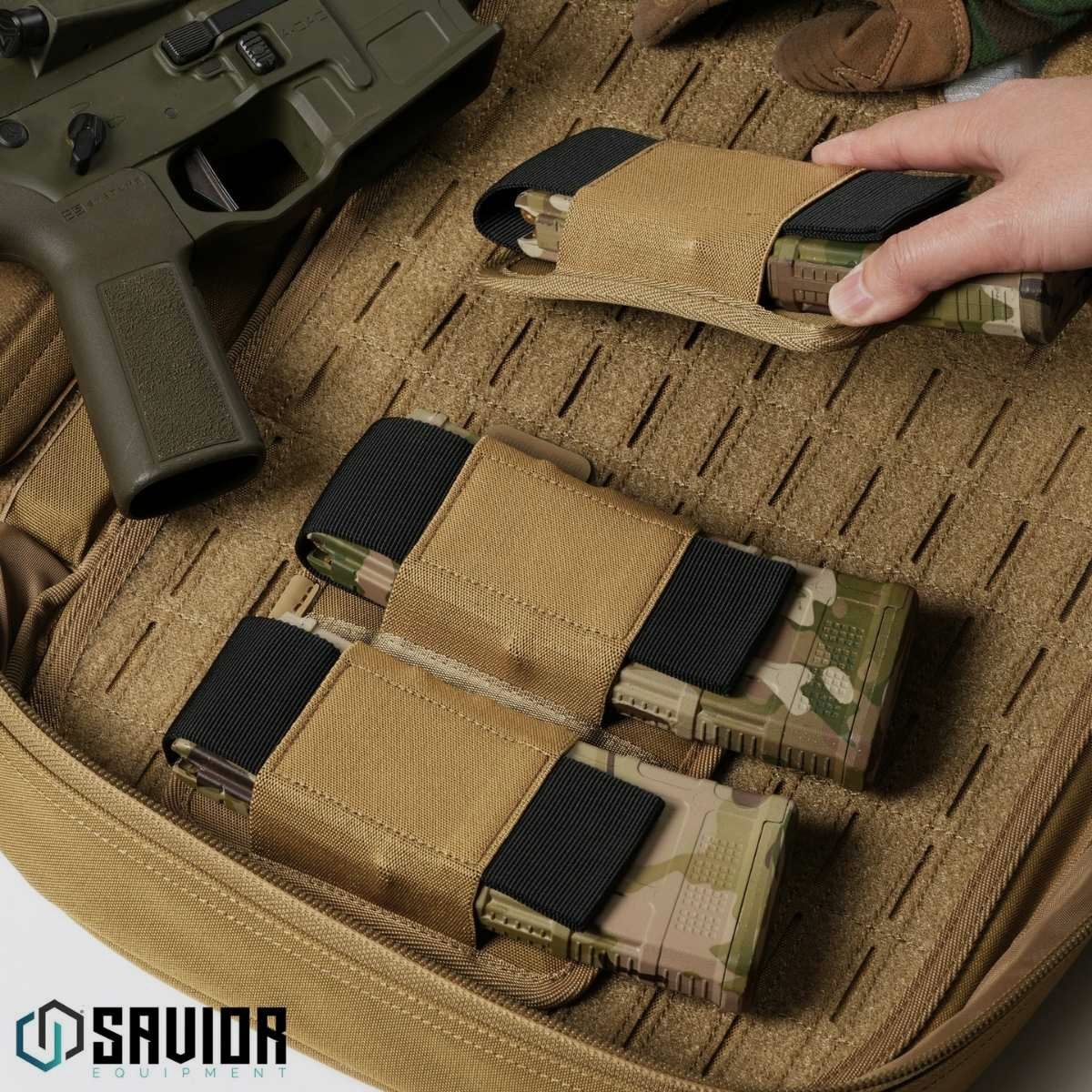 Savior - Holder na magazynki AR-15/AK-47 3 sloty - Czarny - MP-TNS-RIFXTPE-BK, zdjęcie 4 z 5