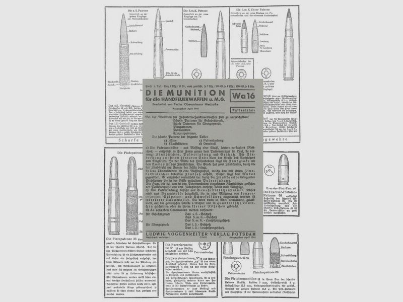 Nachdruck Wehrmacht Taschenkarte: Die Munition von 1944