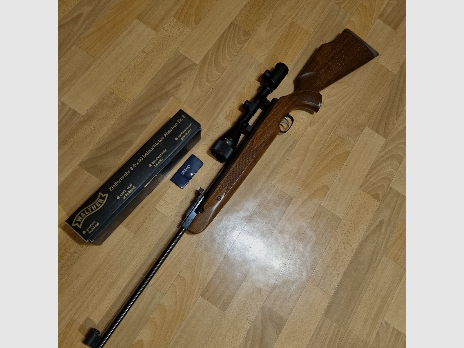 Weihrauch HW 95 LUXUS, 4,5 mm/ auswechselbare Kornblätter, ZF Walther 3-9x40