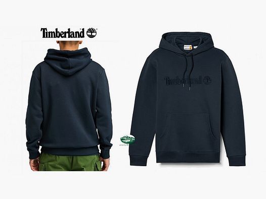 TIMBERLAND Hemp Hoodie with Hood Blue