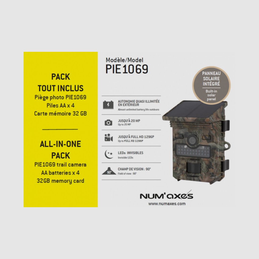 Num'Axes Pack Wildkamera PIE1069 mit Batterien + SD-Karte, Bild 10 von 10