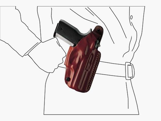 Schnellziehholster mit drei Tragepositionen Beretta Couguar 8000,Sig Sauer P228/229/P220/226,Tanfoglio Force Comp.-Braun-Rechtshänder