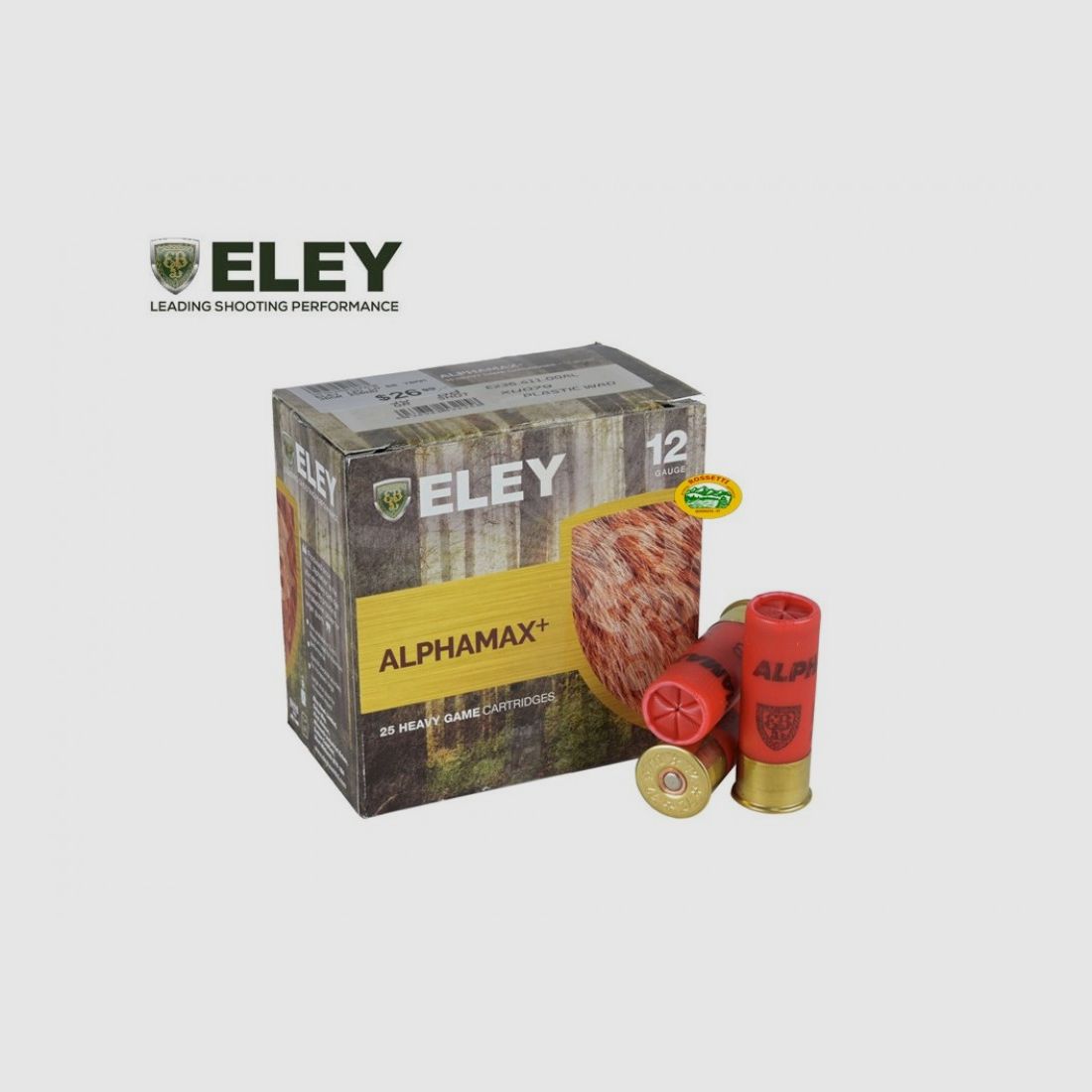 ELEY Patronen ALPHAMAX Kal.12 gr.36 pb.5 spezielle Taube