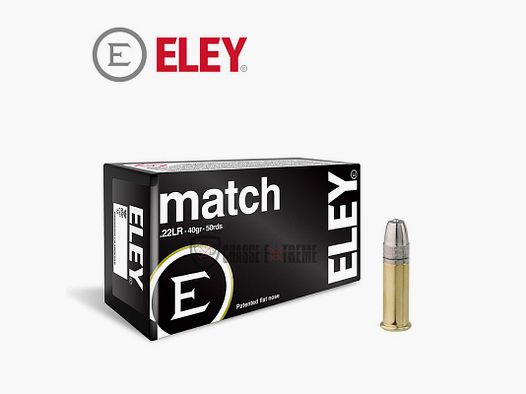 50 Patronen ELEY Pistol Match 40 gr Kal. 22 Lr