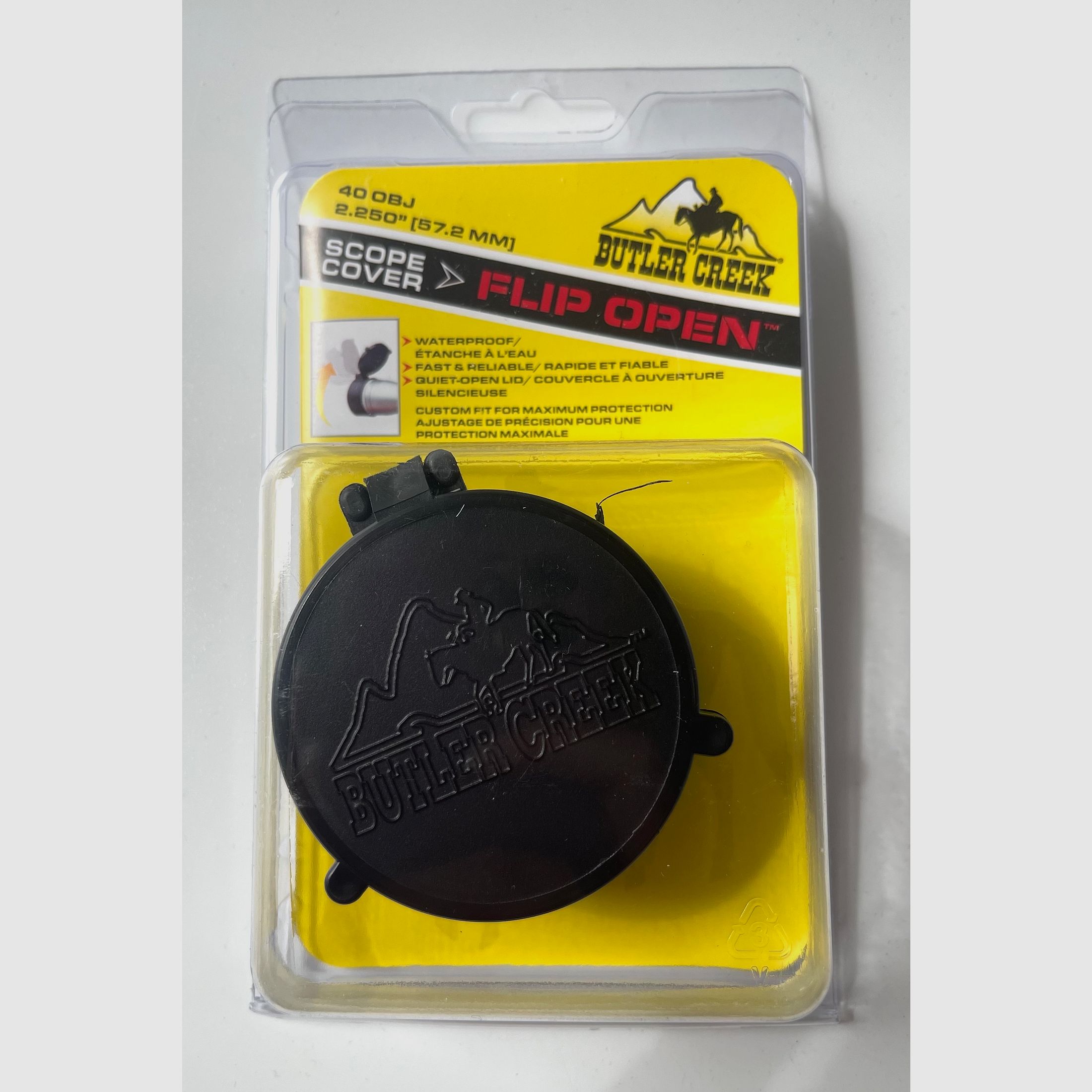 Butler Creek 30400 Flip Open Objetivos tapa de objetivo 40 OBJ 57,2mm