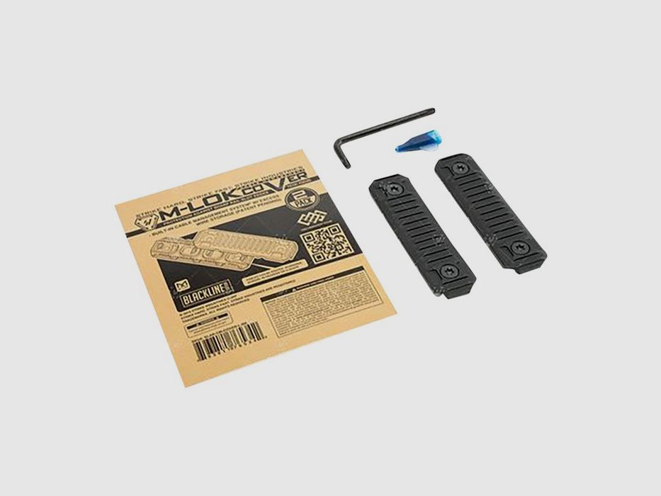 STRIKE INDUSTRIES AR-15 M-LOK Kabelmanagement Schienenabdeckungen lang schwarz 2er Pack, Bild 1 von 3