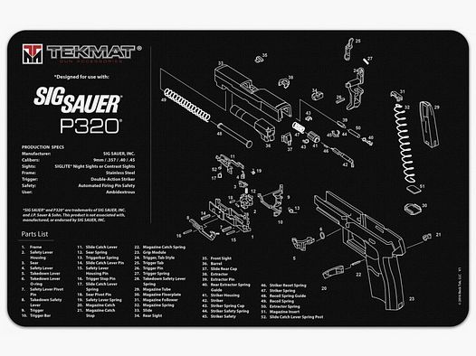 Onderleg Mat Sig Sauer P320