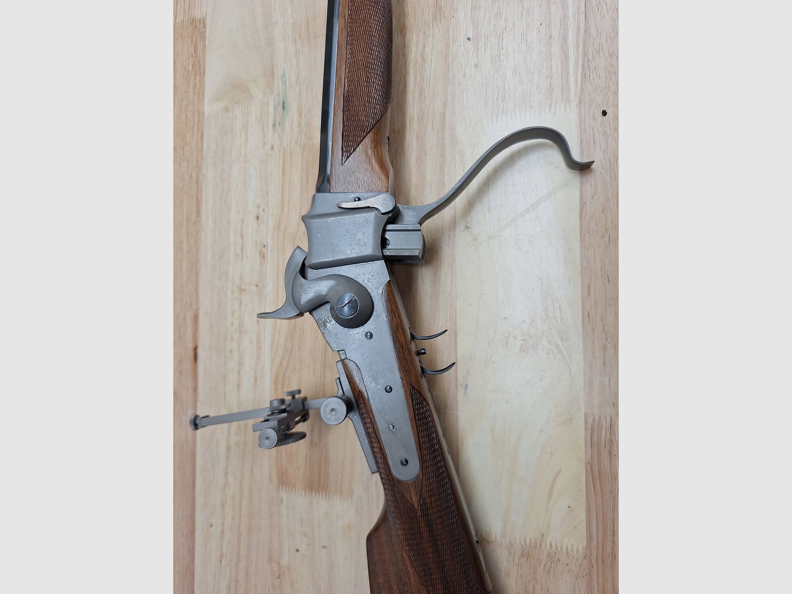 Sharps-geweer .45-120 Sharps met spindeldiopter