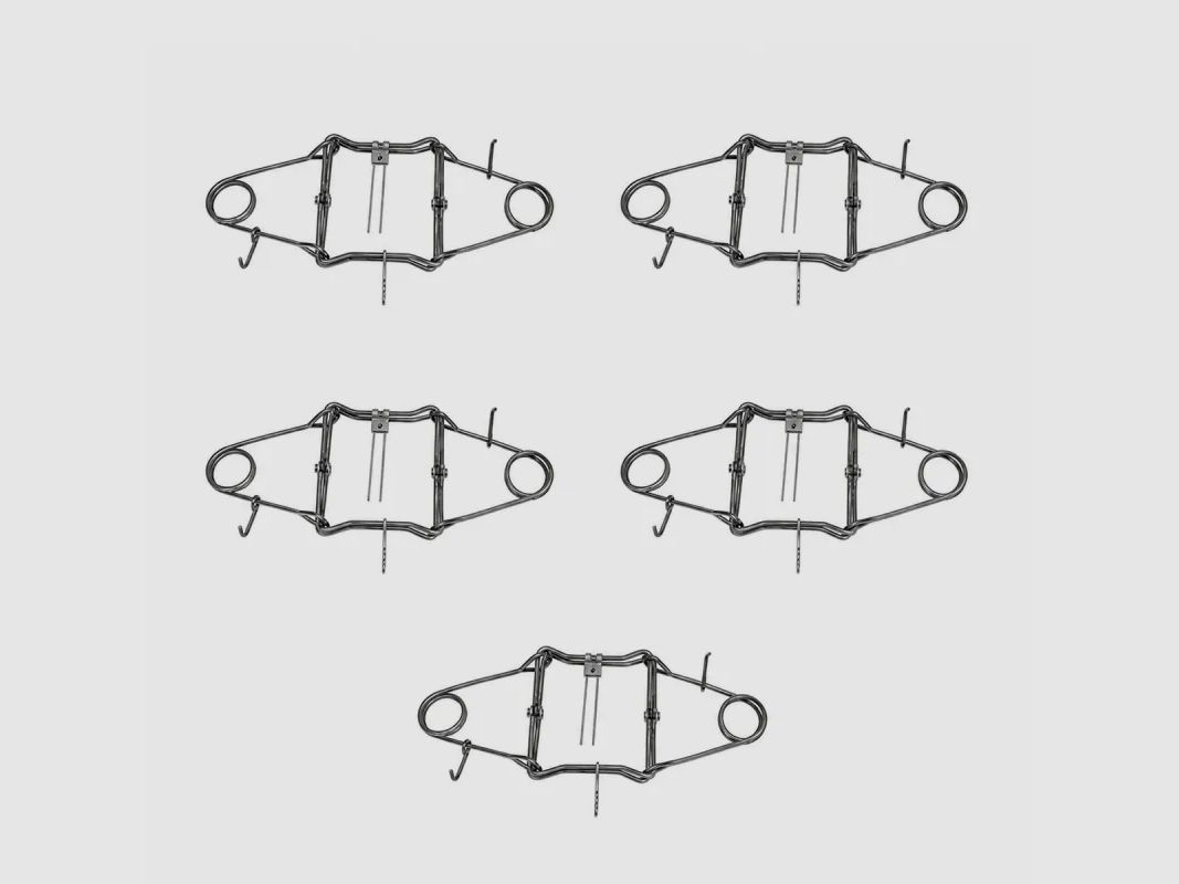 Lot de 5 pièges en X double ressort acier brut 18 × 18 cm PHE, image 1 sur 6