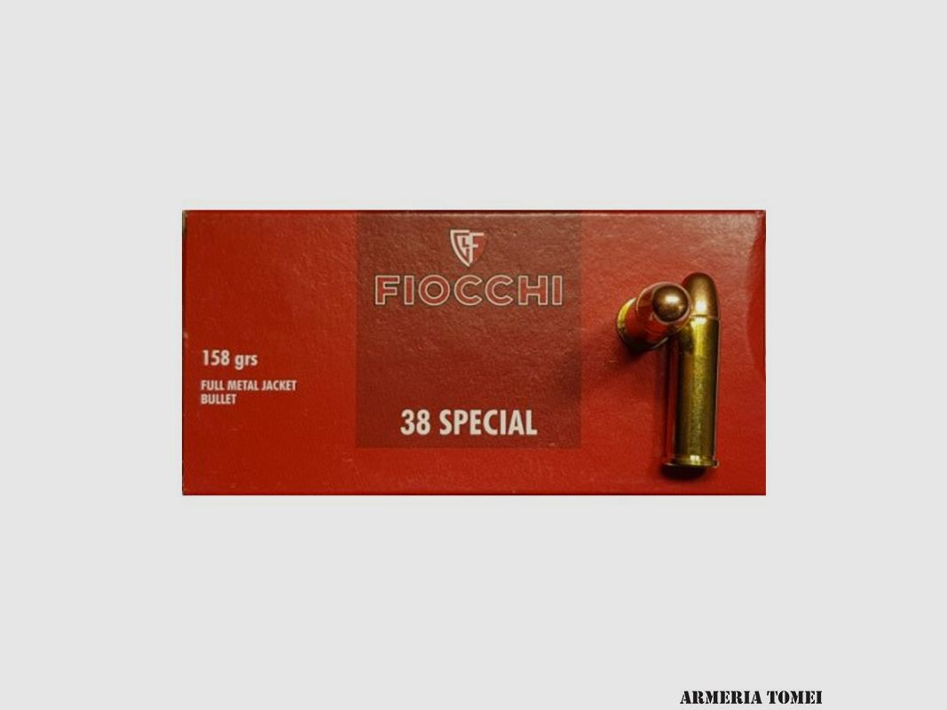 FIOCCHI – 38 SPECIAL 158GR FULL METAL JACKET